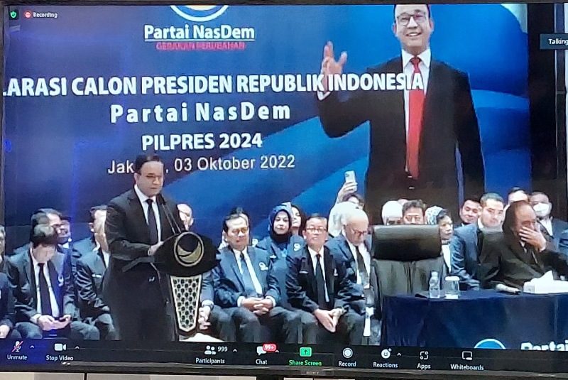 Partai NasDem Resmi Usung Anies Baswedan Sebagai Capres 2024